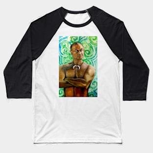 Temuera Morrison Portrait Baseball T-Shirt